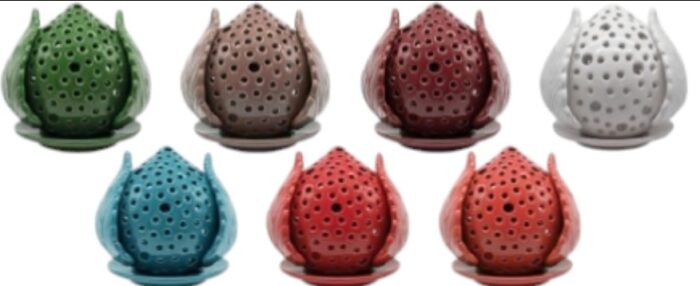 Pumo pugliese porta candela T-LIGHT in ceramica - immagine 6