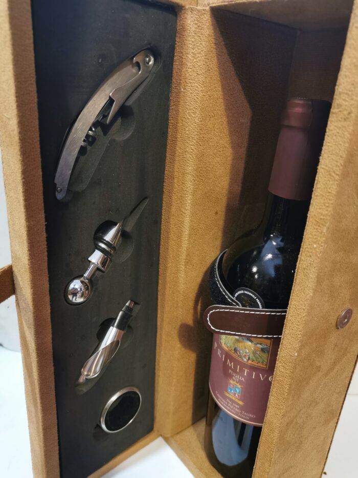Portabottiglie in Velluto Singolo "Primitivo Tauro" - immagine 3