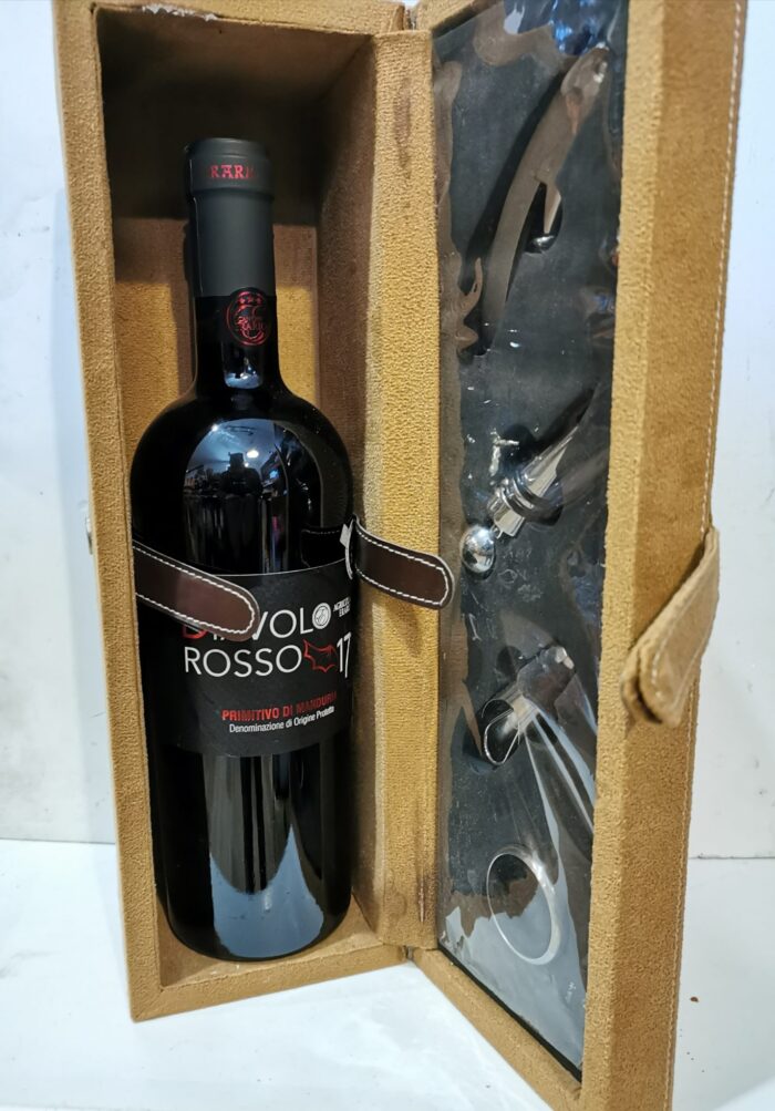 Portabottiglie in Velluto Singolo "Diavolo rosso Erario" " - immagine 3