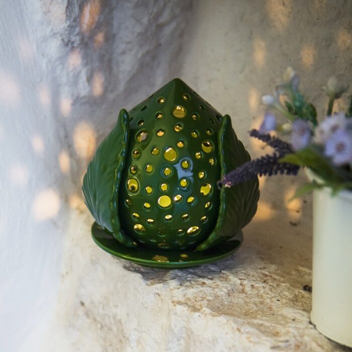 Pumo pugliese porta candela T-LIGHT in ceramica - immagine 3