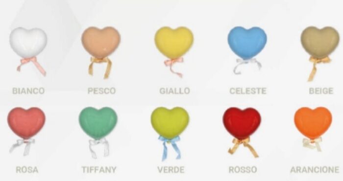 Cuore in ceramica 10 colori - immagine 2