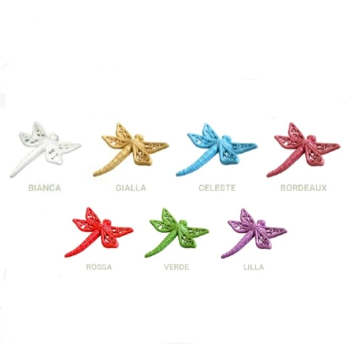 Libellula in ceramica vari colori - immagine 2
